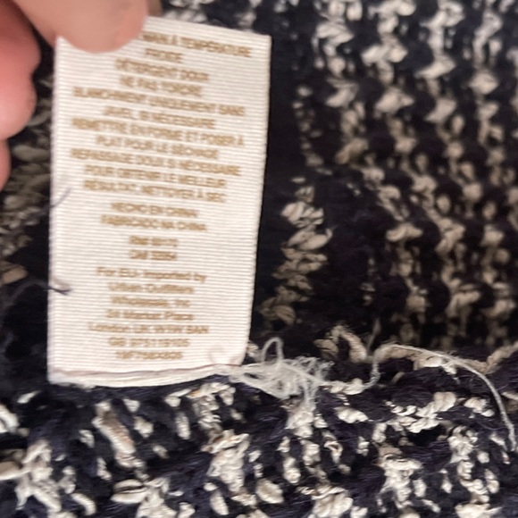 Free People Amoudi Blue White Grey Striped Cotton Open Cardigan Cardigan Sweater - Picture 6 of 13